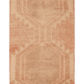 Vintage Malatya Turkish Doormat Rug 2x4 ft — Beige & Orange Geometric