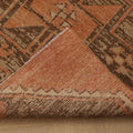 Vintage Malatya Turkish Runner Rug 3x7 ft — Orange & Brown Geometric