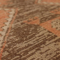 Vintage Malatya Turkish Runner Rug 3x7 ft — Orange & Brown Geometric