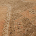 Vintage Malatya Turkish Runner Rug 3x12 ft — Orange & Brown Geometric (No. 50988)