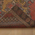 Vintage Niğde Turkish Runner Rug 3x11 ft — Pink & Yellow Geometric