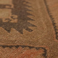 Vintage Malatya Turkish Runner Rug 3x12 ft — Orange & Brown Geometric (No. 51006)