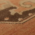 Vintage Nevşehir Turkish Runner Rug 3x8 ft — Orange & Brown Floral