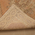 Vintage Niğde Turkish Runner Rug 3x9 ft — Orange & Beige Floral