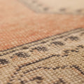 Vintage Nevşehir Turkish Area Rug 4x7 ft — Orange & Beige Geometric