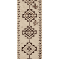 Vintage Southeastern Persian Style Kilim Runner Rug 3x11 ft — Beige & Brown Geometric