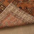 Vintage Malatya Turkish Runner Rug 3x10 ft — Orange & Brown Geometric (No. 51167)