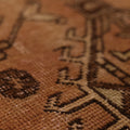 Vintage Malatya Turkish Runner Rug 3x10 ft — Orange & Brown Geometric (No. 51167)