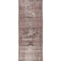 Vintage Malatya Turkish Runner Rug 3x12 ft — Gray & Pink Distressed