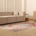 Vintage Nevşehir Turkish Area Rug 4x8 ft — Red & Beige Distressed