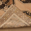 Vintage Elazığ Turkish Area Rug 4x7 ft — Beige & Brown Distressed