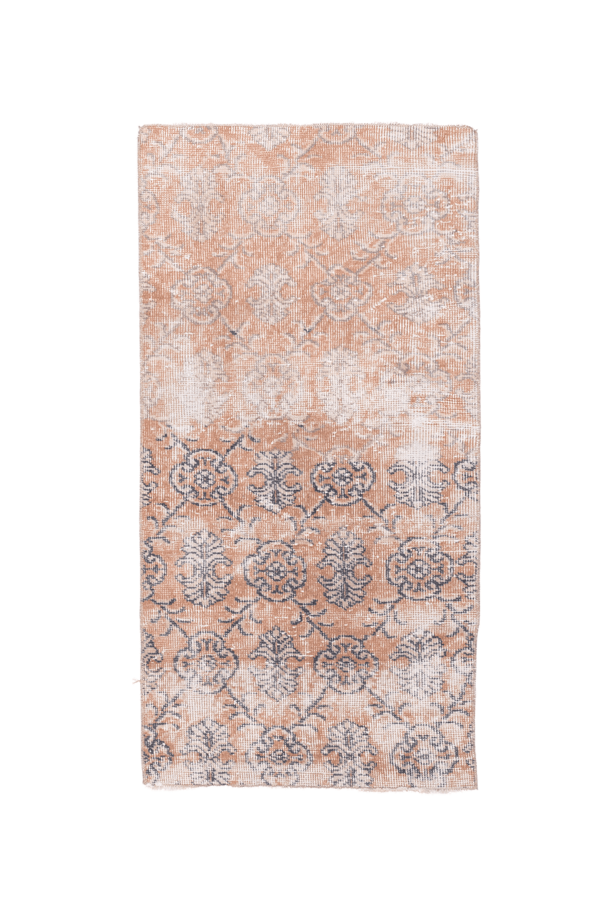 Vintage Isparta Turkish Area Rug 2x4 ft — Orange Floral