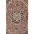 Vintage Isparta Turkish Area Rug 5x11 ft — Beige & Red Floral