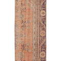 Vintage Manisa Turkish Runner Rug 2x6 ft — Orange & Blue Floral