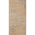Vintage Manisa Turkish Runner Rug 3x8 ft — Beige & Brown Floral