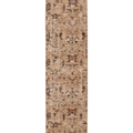 Vintage Isparta Turkish Runner Rug 2x8 ft — Beige & Brown Floral