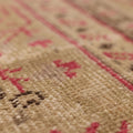 Vintage Isparta Turkish Runner Rug 3x7 ft — Red & Beige Floral