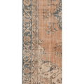 Vintage Isparta Turkish Runner Rug 2x6 ft — Orange & Beige Floral