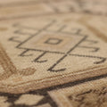 Vintage Kayseri Turkish Runner Rug 3x10 ft — Beige & Brown Geometric