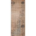 Vintage Isparta Turkish Runner Rug 2x6 ft — Beige & Brown Floral