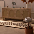 Handmade white and brown geometric Persian-style runner rug in wool and cotton blend for farmhouse decor.