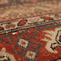 Vintage Malatya Turkish Runner Rug 2x8 ft — Red & Brown Patchwork