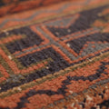 Vintage Malatya Turkish Runner Rug 2x7 ft — Orange & Brown Patchwork