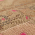 Vintage Malatya Turkish Runner Rug 2x6 ft — Beige & Pink Patchwork