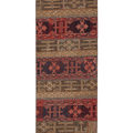 Vintage Konya Turkish Runner Rug 2x6 ft — Red & Brown Geometric (No. 52584)