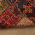 Vintage Konya Turkish Runner Rug 2x6 ft — Red & Brown Geometric (No. 52584)