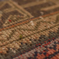 Vintage Konya Turkish Runner Rug 2x6 ft — Red & Brown Geometric (No. 52584)