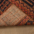 Vintage Konya Turkish Runner Rug 2x8 ft — Red & Brown Geometric