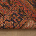 Vintage Konya Turkish Runner Rug 2x6 ft — Red & Brown Geometric