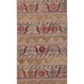 Vintage Malatya Turkish Runner Rug 2x5 ft — Beige & Brown Floral