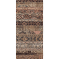 Vintage Malatya Turkish Runner Rug 2x6 ft — Brown & Beige Patchwork