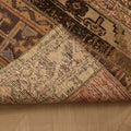 Vintage Malatya Turkish Runner Rug 2x6 ft — Brown & Beige Patchwork