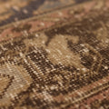Vintage Malatya Turkish Runner Rug 2x6 ft — Brown & Beige Patchwork