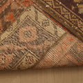 Vintage Malatya Turkish Runner Rug 2x7 ft — Brown & Red Patchwork (No. 52591)