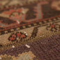 Vintage Malatya Turkish Runner Rug 2x7 ft — Brown & Red Patchwork (No. 52591)