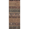 Vintage Malatya Turkish Runner Rug 2x7 ft — Brown & Beige Patchwork