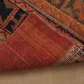 Vintage Konya Turkish Runner Rug 2x5 ft — Orange & Brown Patchwork