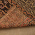 Vintage Konya Turkish Runner Rug 2x5 ft — Brown & Beige Geometric