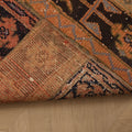 Vintage Konya Turkish Runner Rug 2x6 ft — Brown & Orange Patchwork