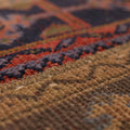 Vintage Konya Turkish Runner Rug 2x6 ft — Brown & Orange Patchwork