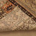 Vintage Malatya Turkish Runner Rug 2x7 ft — Brown & Orange Patchwork