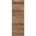 Vintage Malatya Turkish Runner Rug 2x9 ft — Brown & Beige Patchwork