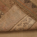Vintage Malatya Turkish Runner Rug 2x9 ft — Brown & Beige Patchwork