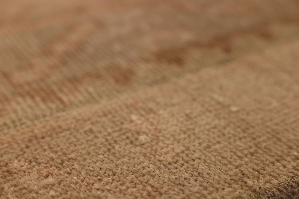 Vintage Malatya Turkish Runner Rug 2x9 ft — Brown & Beige Patchwork