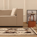 Vintage Southeastern Persian Style Runner Rug 3x13 ft — Beige & Brown Geometric
