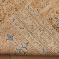 Vintage Isparta Turkish Runner Rug 3x10 ft — Beige & Orange Floral